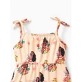 thumbnail image 2 of Disney Princess Toddler Girls Rompers Ariel Moana Rapunzel Graphic Floral Print Spaghetti Strap Jumpsuits Sizes 2-6, 2 of 5