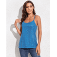 thumbnail image 2 of PrettyGuide Women's All Over Sequin Top Shimmer Strappy Camisole Sparkly Tank Tops Party Shirts, 2 of 7