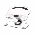 thumbnail image 6 of Papapt Adjustable Laptop Stand, Acrylic Transparent Portable Laptop Stand with 360° Rotating Base Ergonomic Foldable Book Holder for Desk (White), 6 of 10