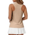 thumbnail image 6 of Hearthz Women's Sleeveless Golf Polo Shirts Quarter Zip Collared Tshirts Shirts for Women Quick Dry Workout Tennis Women Polo Shirt, 6 of 8