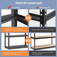 thumbnail image 5 of 3-Tier Metal Storage Rack with 3 Width Options | Adjustable Shelving Unit for Home & Commercial Use, 5 of 11