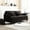 Black, variant on Chenille Couch With Removable Cushions - Brown Wood Feet, For Bedroom, Living Room, And Small Spaces