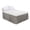 Gray, variant on Partheme 39X75in Wrap Around Bed Skirts for Queen Beds, Adjustable Elastic Dust Ruffles Easy Fit Wrinkle & Fade Resistant Silky Luxurious Fabric Machine Washable , Navy