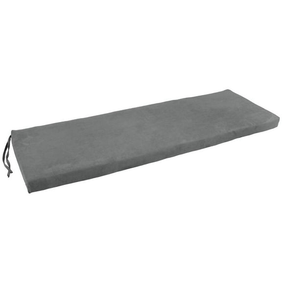 60-inch by 19-inch Micro Suede Bench Cushion - Grey