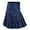 A-Navy420, variant on Men's Solid Color Utility Kilt Pleated Buckle Pocket Skirts Durable Gothic Festival Wear Bottoms