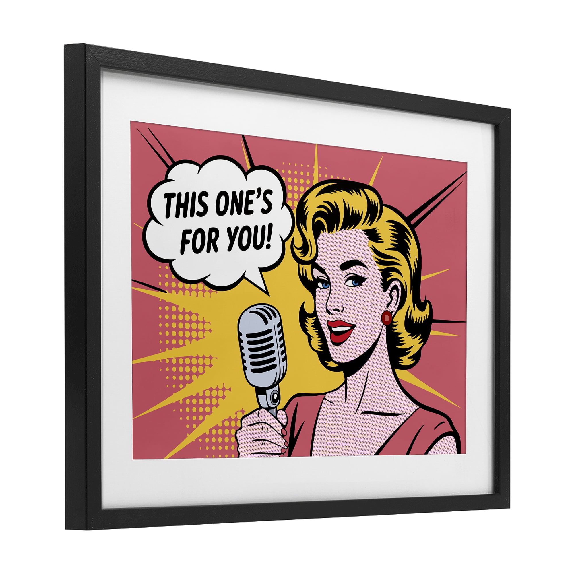 Stupell Industries This One's For You Black Framed Print Under Glass, design by Andreas Magnusson