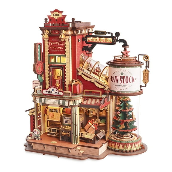 ROKR 3D Jigsaw Wooden Puzzle Dream Gift Magic Factory Model Kit for Adults & Kids Xmas Gift Toys