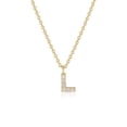 thumbnail image 1 of Diamondlite Cubic Zirconia Mini Initial L Necklace - Gold, 1 of 1