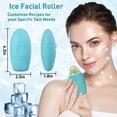 thumbnail image 3 of Ice Roller for Face, Ice Globes Cube for Facials Massager, Silicone Ice Mold Reusable Skin Care for Face & Eye Puffiness Relief Brightening Skin, Cyan, 3 of 8