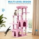 thumbnail image 1 of Yeshouse Árbol para gatos de 155 cm, varios niveles, ideal para gatos grandes y Maine Coon, con percha gigante, 2 compartimentos, postes rascadores de sisal y pelotas colgantes, 1 of 7