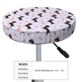 thumbnail image 4 of Daiia Dachshund Dog Stool Covers Round,Round Bar Stool Covers Waterproof Bar Chair Covers Washable Stool Cushion Slipcover for 12-14 Inch Chair-12 inch, 4 of 7
