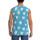 thumbnail image 4 of Balery Cute Healthy Teeth Camisetas sin mangas para hombre, absorbe la humedad y protege contra el mal olor.-Large, 4 of 7