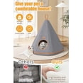 thumbnail image 3 of Spacious Cat Teepee with Washable Tent, Cozy Pet Teepee for Small Animals - Ideal for Cats, Dogs, Rabbits - Includes Sailcloth Cushion, 3 of 4