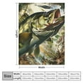 thumbnail image 4 of Orinice Large Mouth Bass Warm Lightweight Blanket Soft Fleece Blankets All Seasons Decor Gift 50x60in, 4 of 6