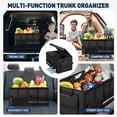thumbnail image 4 of Cshidworld Organizador de Maletero de Auto - Organizadores de Almacenamiento de Auto de 72L, Caja de Almacenamiento de Maletero Plegable para SUVs y Sedanes, Organización de Auto Resistente con Compa, 4 of 6