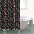 thumbnail image 4 of Dark Christmas Tree and Gift Pattern Shower Curtain 72"x84" ,Bathroom Decorative Shower Curtains Set with 12 Hooks,Modern Waterproof Washable Shower Curtain, 4 of 6