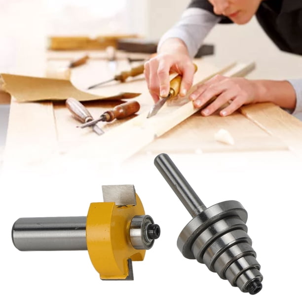 Juego De Brocas Para Enrutador De Rebaje, Resistencia Al Rebote, Fresa De Espiga De Rebaje, Acero De Tungsteno + HSS Para Madera Dura Para Ranurar Ojo De Cerradura