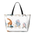 thumbnail image 2 of Sigee Animals in Transport Print Extra Large Waterproof Beach Travel Bag with Zipper - Durable and Versatile for Vacation, Gym, and Daily Use, 2 of 7