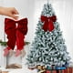 thumbnail image 1 of Adorno Navideño de Terciopelo con Forma de Lazo Pequeño para Árbol de Navidad, Decoración para Ventanas, Adornos Navideños., 1 of 6