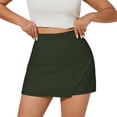 thumbnail image 2 of Only Moment 2026 Active Skirts for Women Polyurethane Fiber Solid High Waisted Golf Skort Stretchy Athletic Skirts for Running Workout Gym Plus Size Skorts for Curvy Wowomen Green,S, 2 of 7