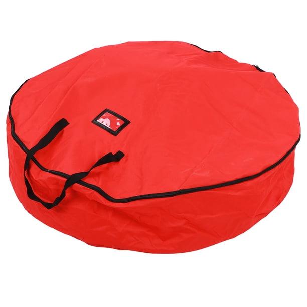 Bolsa de almacenamiento de guirnalda, bolsa de almacenamiento organizadora de adornos navideños de almacenamiento de regalos de Navidad roja meticulosamente diseñada