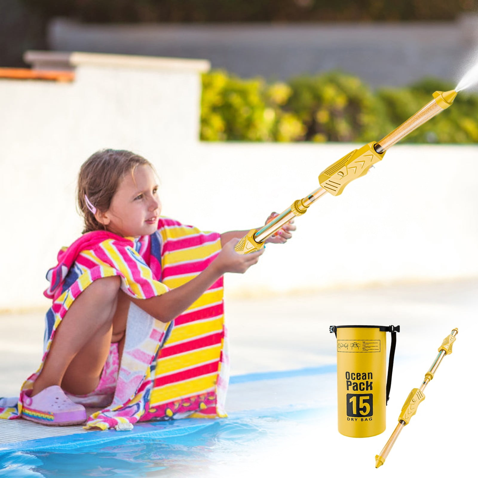 Manual Pull-Type Backpack Water Gun, Portable Backpack Design for Hands-Free Carry, Durable Leak-Proof, Perfect for Beach, Pool and Summer Water Fun, Easy to Fill and Operate