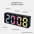 thumbnail image 4 of NARABB LED New Display Electronic Home Living Room Alarm Clock, Large Desktop Clock, Perpetual Calendar, Digital Desktop Clock, Intelligent Photosensitive, 4 of 7
