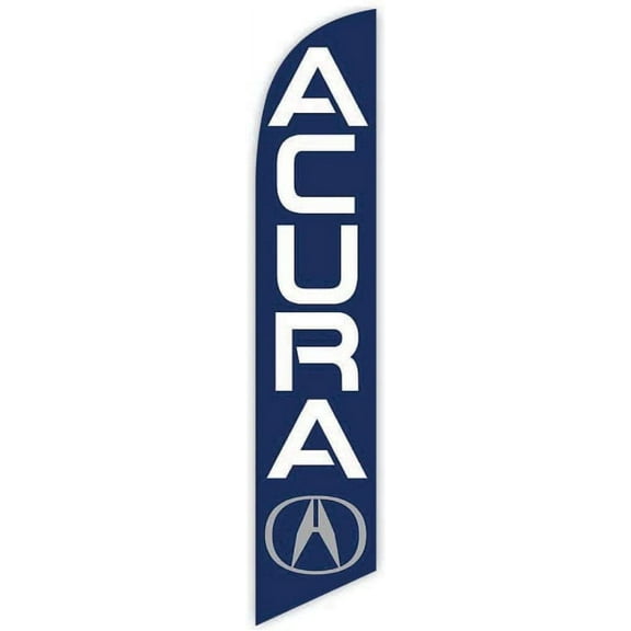 Cobb Promo Advertising Feather Flag 12ft for Acura Dark Blue - Replacement Flag Only Without Poleset