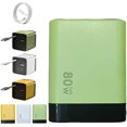 thumbnail image 1 of 3 in 1 GaN Charger, Scalable 80w Max Fast Charger Module with Type C Cable and 2 USB Ports, Retractable Phone Chargers Wall Plug, Three Port Fastcharging, for Phone and Laptops (Green), 1 of 7