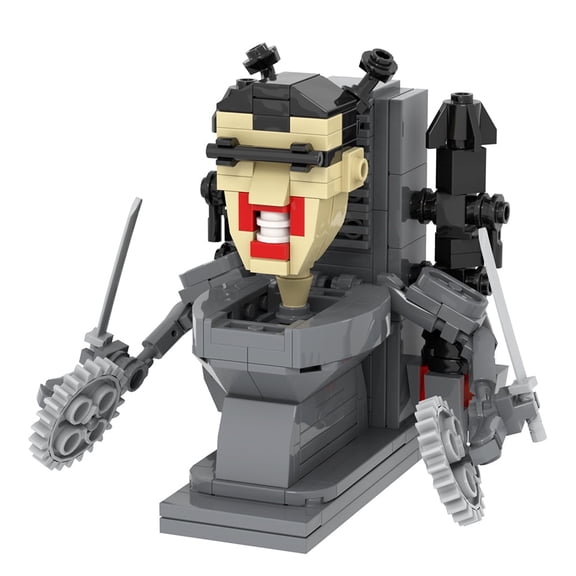 MOOXI Toilet Chainsaw Toilet Man Action Figure Building Set,Classic Creative Building Blocks Children Kit,Gifts for Kids(207pcs)
