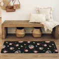 thumbnail image 4 of Pioneer Flower Floral Print Pattern Bathroom Rugs Mat, Non Slip Microfiber Bathroom Rug with Rubber Backing, Soft Mats for Bathroom Floor Tub Shower, 17"x47", 4 of 5