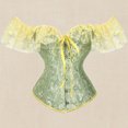 thumbnail image 1 of Corsé Corte Mujer Corsé Top Estilo Retro Suave Transpirable Cómodo para Mascarada (Verde XL) Cgtredaw Para estrenar, 1 of 1