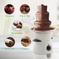 thumbnail image 3 of NutriChef 3 Tier Chocolate Fondue Fountain Electric Stainless Chocolate Dipping Warmer Machine 16oz, 3 of 6