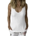 thumbnail image 7 of Basic Lace Trim Tank Tops for Women Summer Ribbed Pullovers Loose Sleeveless Going Out Casual T-Shirt, 7 of 7