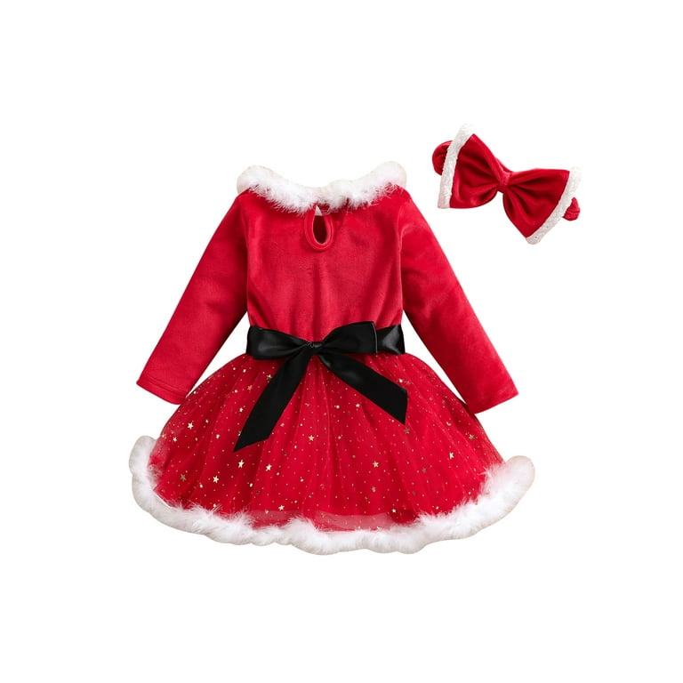 Baby girl hot sale christmas dress walmart