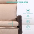 thumbnail image 6 of Grand Patio Outdoor Recliners Set of 2 Patio Recliner Chair, All-Weather Wicker Reclining Patio Chairs, Flip-up Side Table, Recliner Chair, Flax, 6 of 9