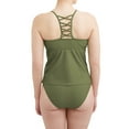 thumbnail image 3 of Women's Solid Basket Weave Tankini Top, 3 of 4