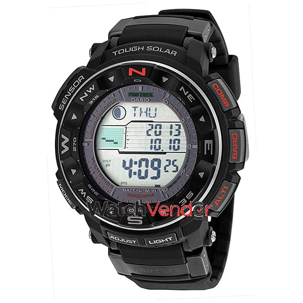 Casio G Shock Digital Dial Black Resin Men's Watch PRW2500R-1