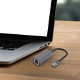 thumbnail image 4 of BotaniNest Adaptateur USB C vers Gigabit avec Indicateur LED Convertisseur Réseau LAN RJ45 pour Ordinateur Portable Tablette Téléphone Intelligent Transfert de Données Haute Vitesse et Connexion Internet Stable, 4 of 5