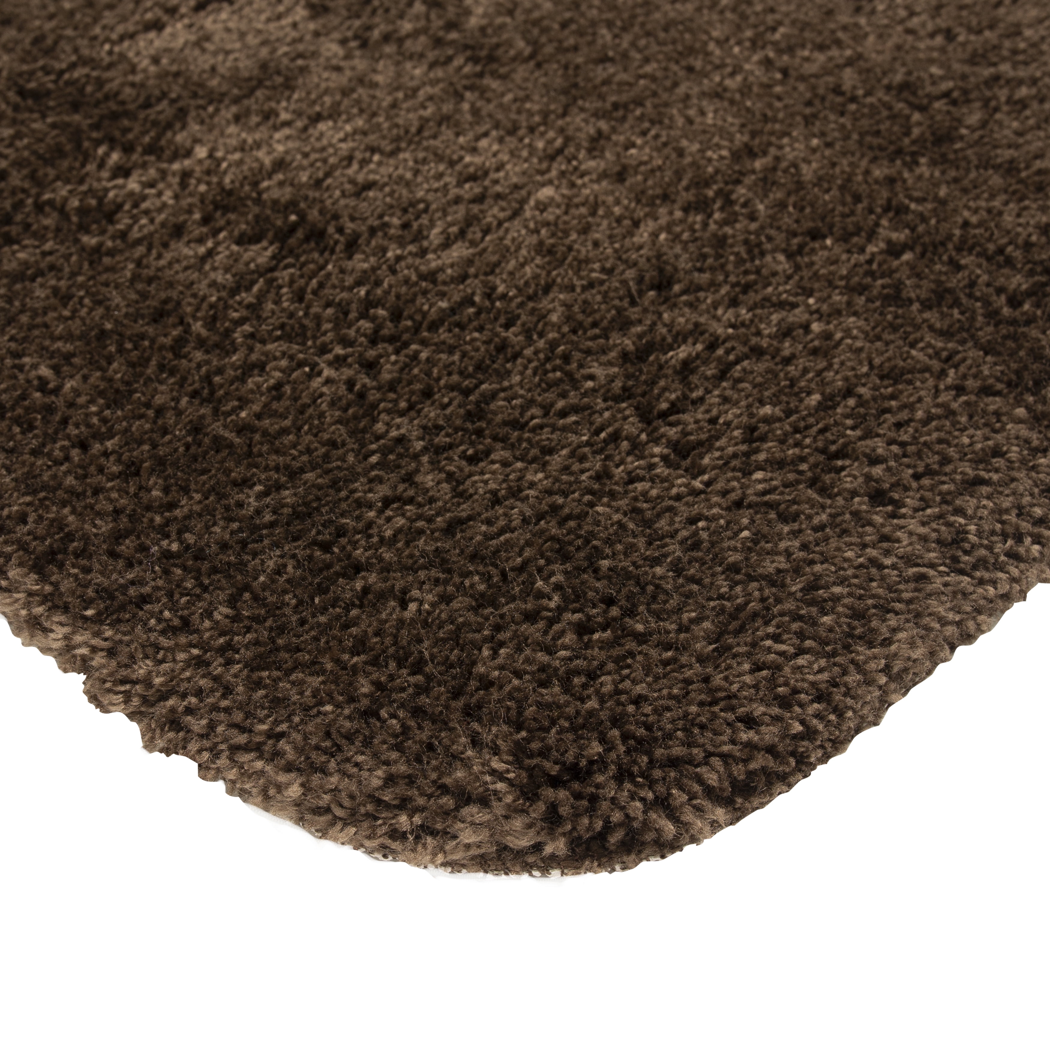 Mainstays Performance Polyester Bath Rug, Brown Basket, 19.5" x 34"