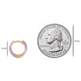 thumbnail image 3 of Gold Plated Fancy Purple Enamel Huggie Hoop Earrings for Women, 3 of 5