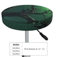 thumbnail image 4 of Bingfone Green Night Sky Moon Branches Padded Round Bar Stool Cover Cushion with Elastic Fabric Round Chair Seat - Green Night Sky Moon Branches, 4 of 7