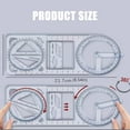 thumbnail image 3 of 1/2/3 Pcs Geometric Ruler Draft Ruler Mathematics Drawing Ruler Geometric Drawing Template Measuring Tool for Classroom, 3 of 8