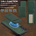 thumbnail image 6 of Allytechgroup Case for Samsung Galaxy S20 FE, 2 In 1 Wallet Stand Case with Detachable Card Holder Support Wireless Charging Shockproof Magnetic Back Cover for Samsung Galaxy S20 FE, Green, 6 of 9