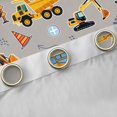 thumbnail image 4 of Homewish Excavator Bulldozer Print Black Out Curtains,Construction Vehicle Theme Curtains Pack of 2 (42x63 Each),Gray Yellow Bedroom Curtains For Kids,Microfiber Bedroom Decor, 4 of 6