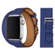 thumbnail image 1 of Adecuado para Apple iwatch7 correa de reloj de cuero genuino cuero de doble círculo contraste de color a juego primera capa de cuero correa de reloj de cuero PU correa de muñeca de doble círculo, 1 of 2