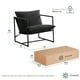 thumbnail image 2 of Silla de Metal Zinus Aidan con Cojines de Memory Foam Color Negro, 2 of 7