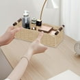 thumbnail image 4 of 1 Pcs Toilet Paper Baskets for Organizing, Boho Decor Wicker Baskets Paper Rope Storage Handmade Foldable Large Storage Organizer Bins for Countertop Home Bedroom Livingroom Decor, 4 of 6