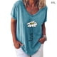 thumbnail image 2 of Qarigey Camisa de manga corta con cuello en V y estampado de flores Daiay para mujer Prendas para la parte inferior del cuerpo azul 4XL Qarigey AP002134-31, 2 of 3