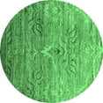 thumbnail image 1 of Ahgly Company Indoor Round Abstract Emerald Green Contemporary Area Rugs, 4' Round, 1 of 4